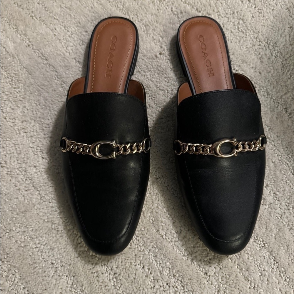 Coach Sofi Leather Slides🍂